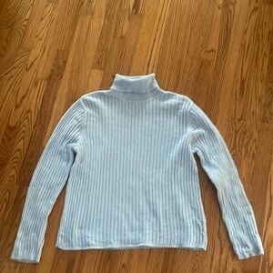 Light blue turtleneck sweater